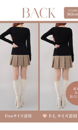 モデル:165cm(着用サイズ:FREE/F-L 着用カラー:BLK)