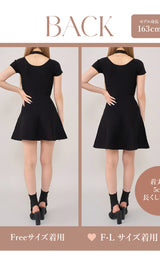 モデル:163cm(着用サイズ:FREE/F-L 着用カラー:BLK)