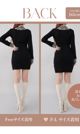 モデル:165cm(着用サイズ:FREE/F-L 着用カラー:BLK)