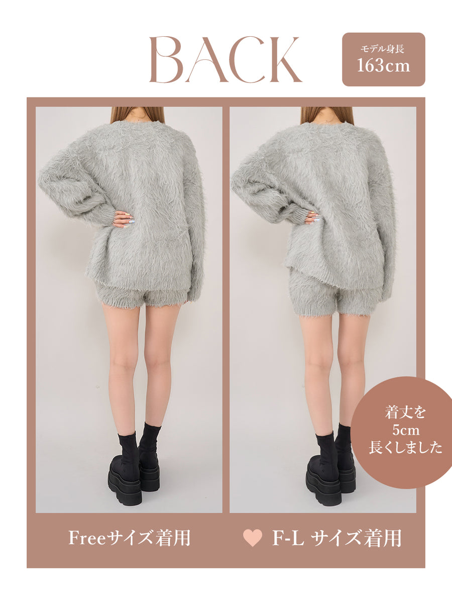 モデル:163cm(着用サイズ:FREE/F-L 着用カラー:GRY)
