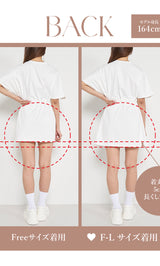 モデル:164cm(着用サイズ:FREE/F-L 着用カラー:WHT)