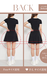 モデル:164cm(着用サイズ:FREE/F-L 着用カラー:BLK)