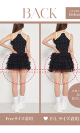 モデル:164cm(着用サイズ:FREE/F-L 着用カラー:BLK)