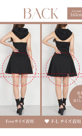 モデル:163cm(着用サイズ:FREE/F-L 着用カラー:BLK)