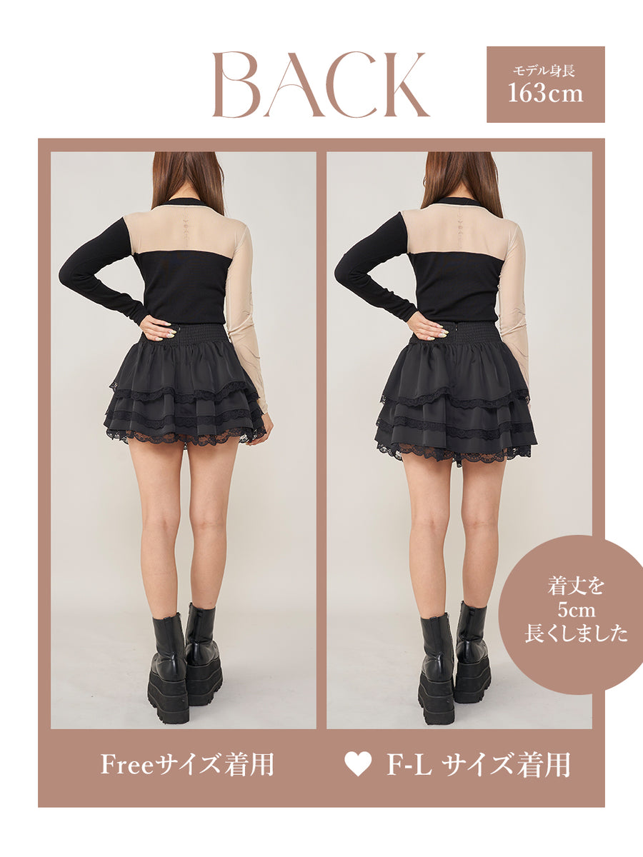 モデル:163cm(着用サイズ:FREE/F-L 着用カラー:BLK)