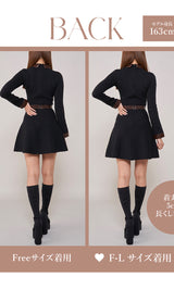 モデル:163cm(着用サイズ:FREE/F-L 着用カラー:BLK)