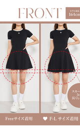 モデル:164cm(着用サイズ:FREE/F-L 着用カラー:BLK)