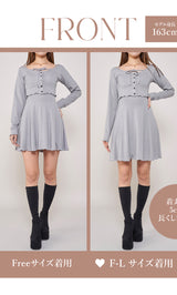 モデル:163cm(着用サイズ:FREE/F-L 着用カラー:GRY)