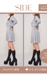 モデル:163cm(着用サイズ:FREE/F-L 着用カラー:GRY)