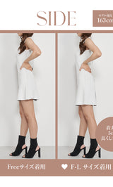 モデル:163cm(着用サイズ:FREE/F-L 着用カラー:BLK)