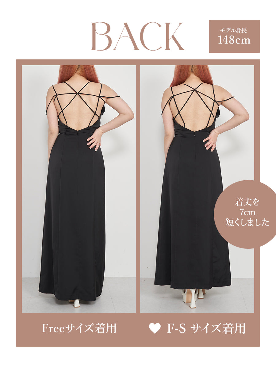 モデル:148cm(着用サイズ:F-S/FREE 着用カラー:BLK)