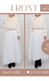 モデル:148cm(着用サイズ:F-S/FREE 着用カラー:WHT)