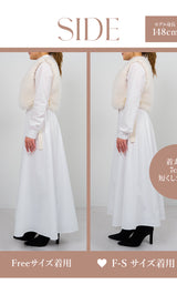 モデル:148cm(着用サイズ:F-S/FREE 着用カラー:WHT)