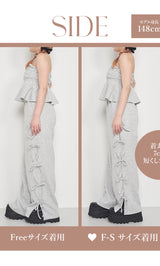 モデル:148cm(着用サイズ:F-S/FREE 着用カラー:GRY)