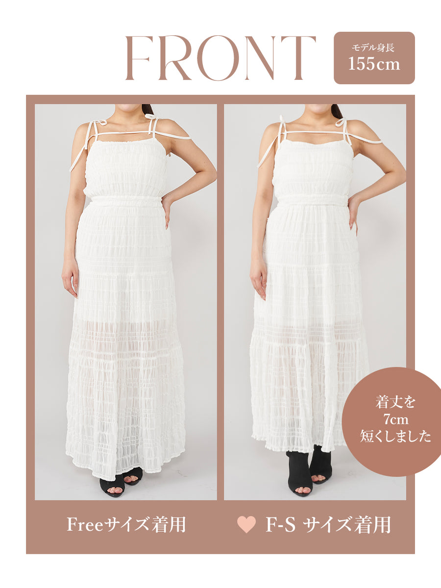 モデル:155cm(着用サイズ:FREE/F-S 着用カラー:WHT)