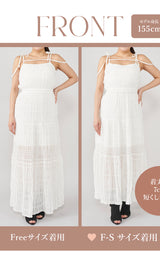 モデル:155cm(着用サイズ:FREE/F-S 着用カラー:WHT)