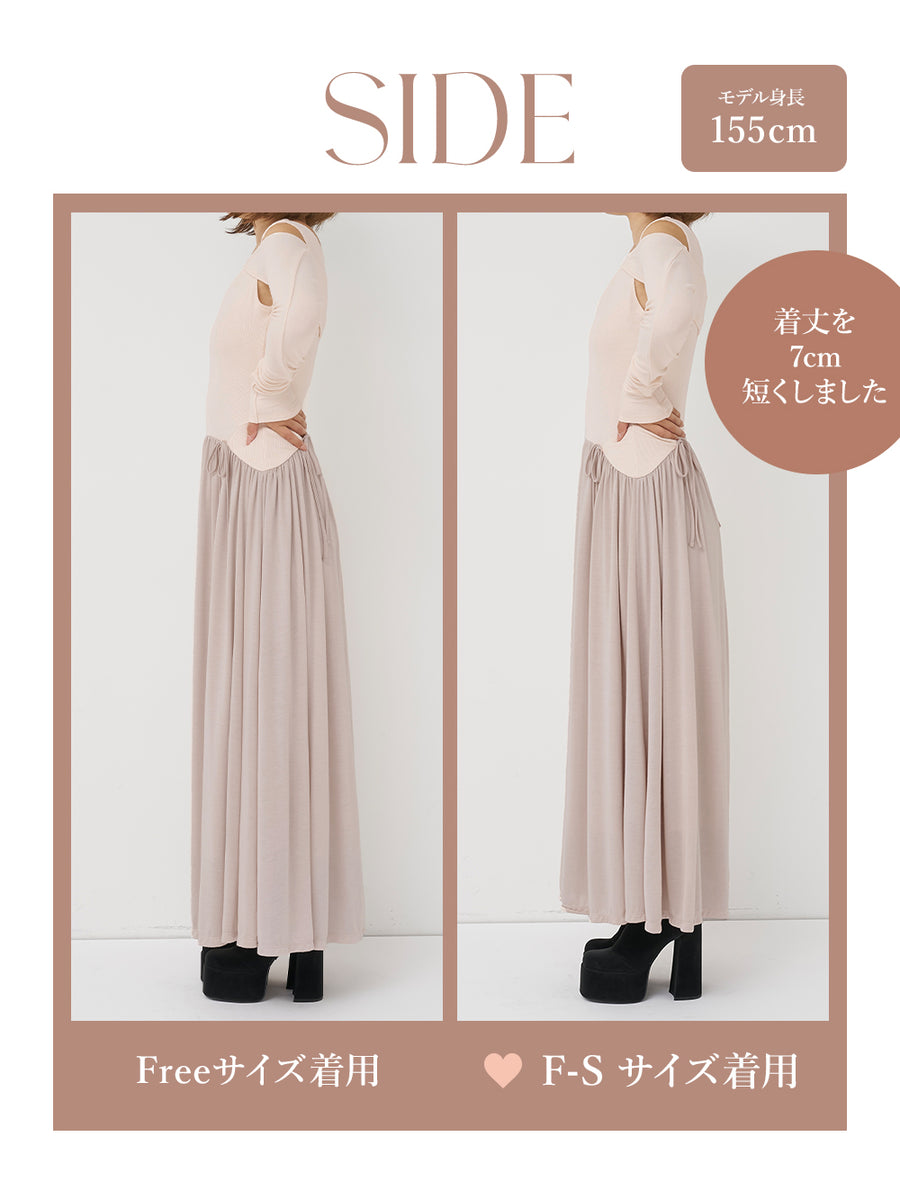 モデル:155cm(着用サイズ:F-S/FREE 着用カラー:BEG)