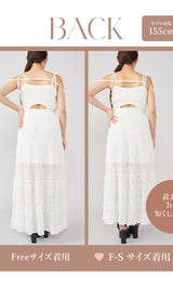 モデル:155cm(着用サイズ:FREE/F-S 着用カラー:WHT)