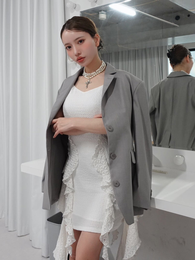 モデル:155cm(着用サイズ:FREE 着用カラー:GRY)