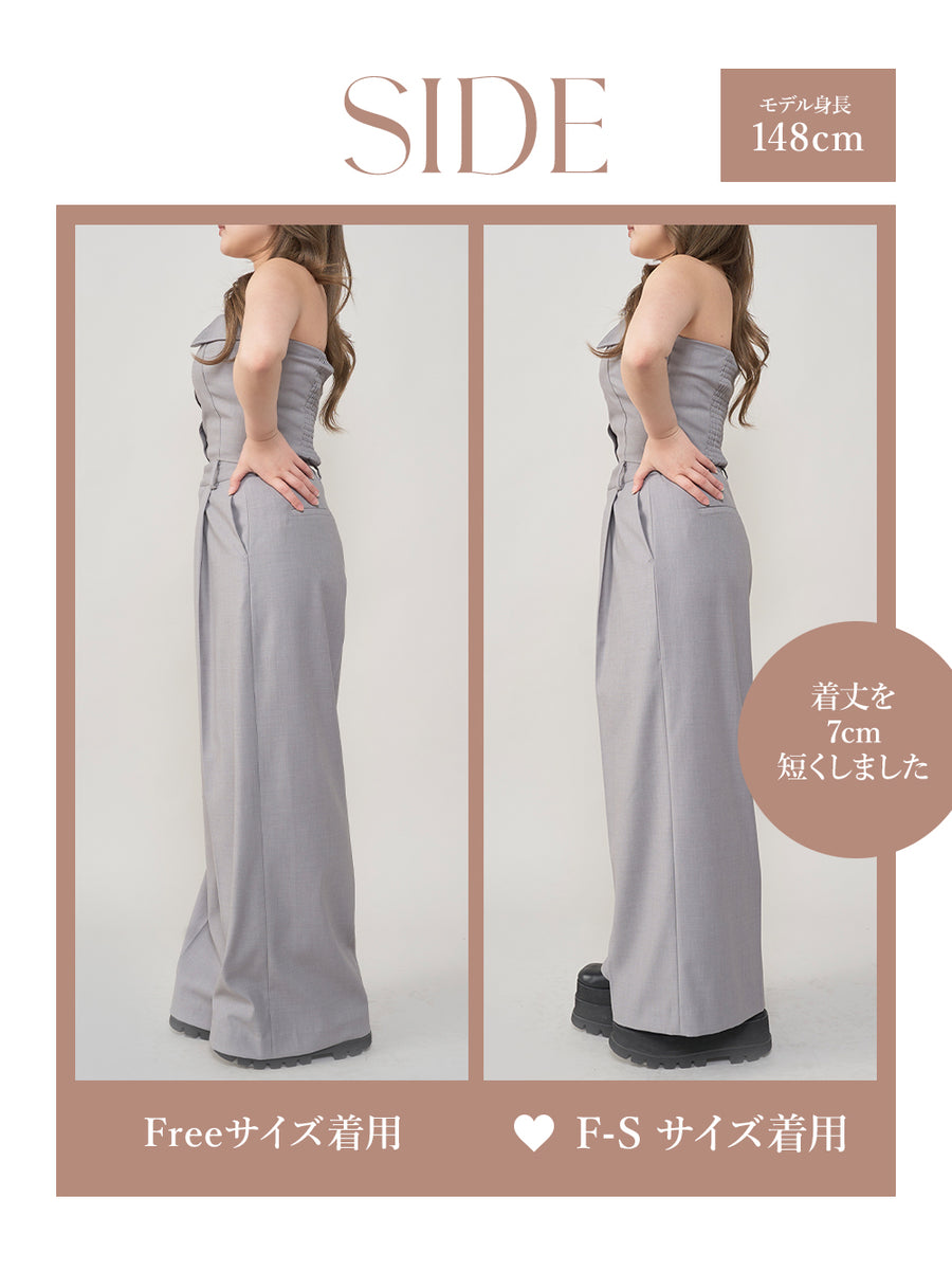 モデル:148cm(着用サイズ:F-S/FREE 着用カラー:GRY)