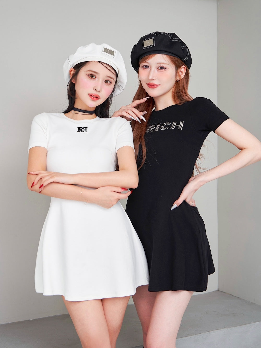 【WHT】155cm/FREE 【BLK】165cm/FREE