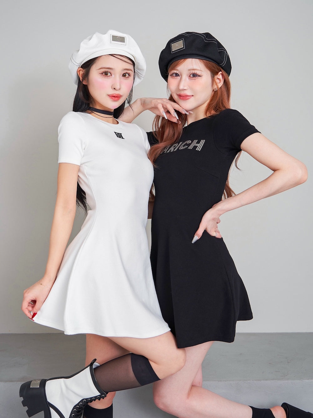 【WHT】155cm/FREE 【BLK】165cm/FREE