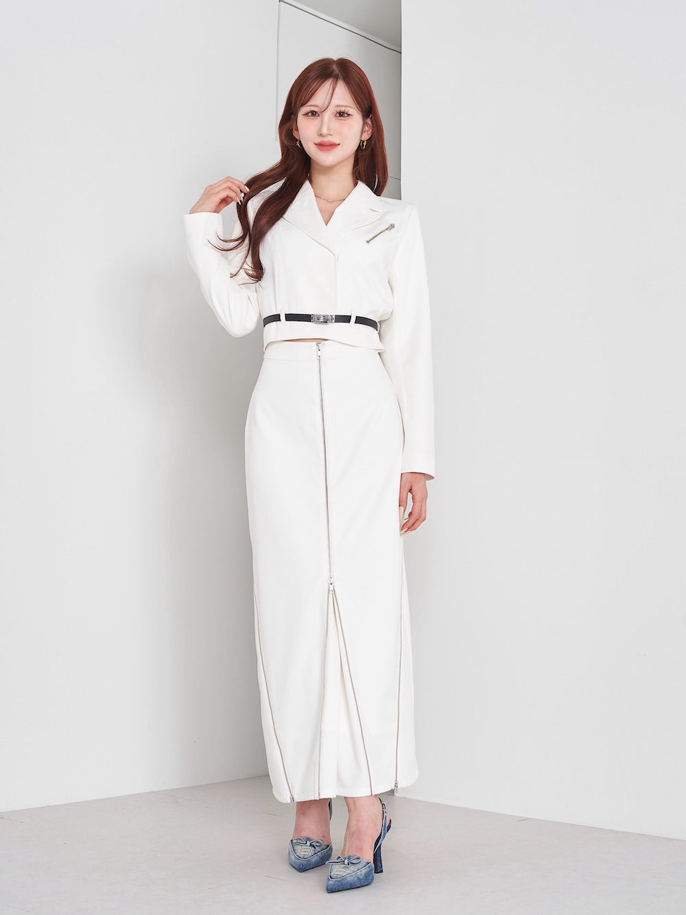モデル:165cm(着用サイズ:FREE 着用カラー:WHT)