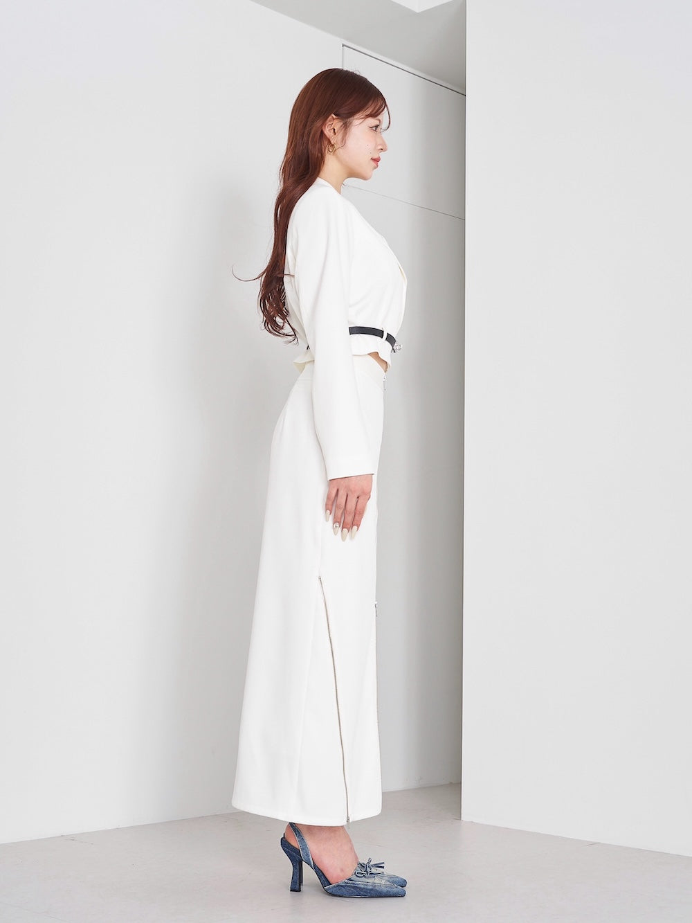 モデル:165cm(着用サイズ:FREE 着用カラー:WHT)
