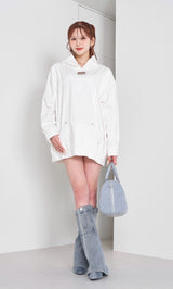 モデル:165cm(着用サイズ:FREE 着用カラー:WHT)