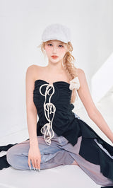 モデル:165cm(着用サイズ:FREE 着用カラー:BLK)