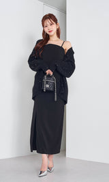 モデル:165cm(着用サイズ:FREE 着用カラー:BLK)