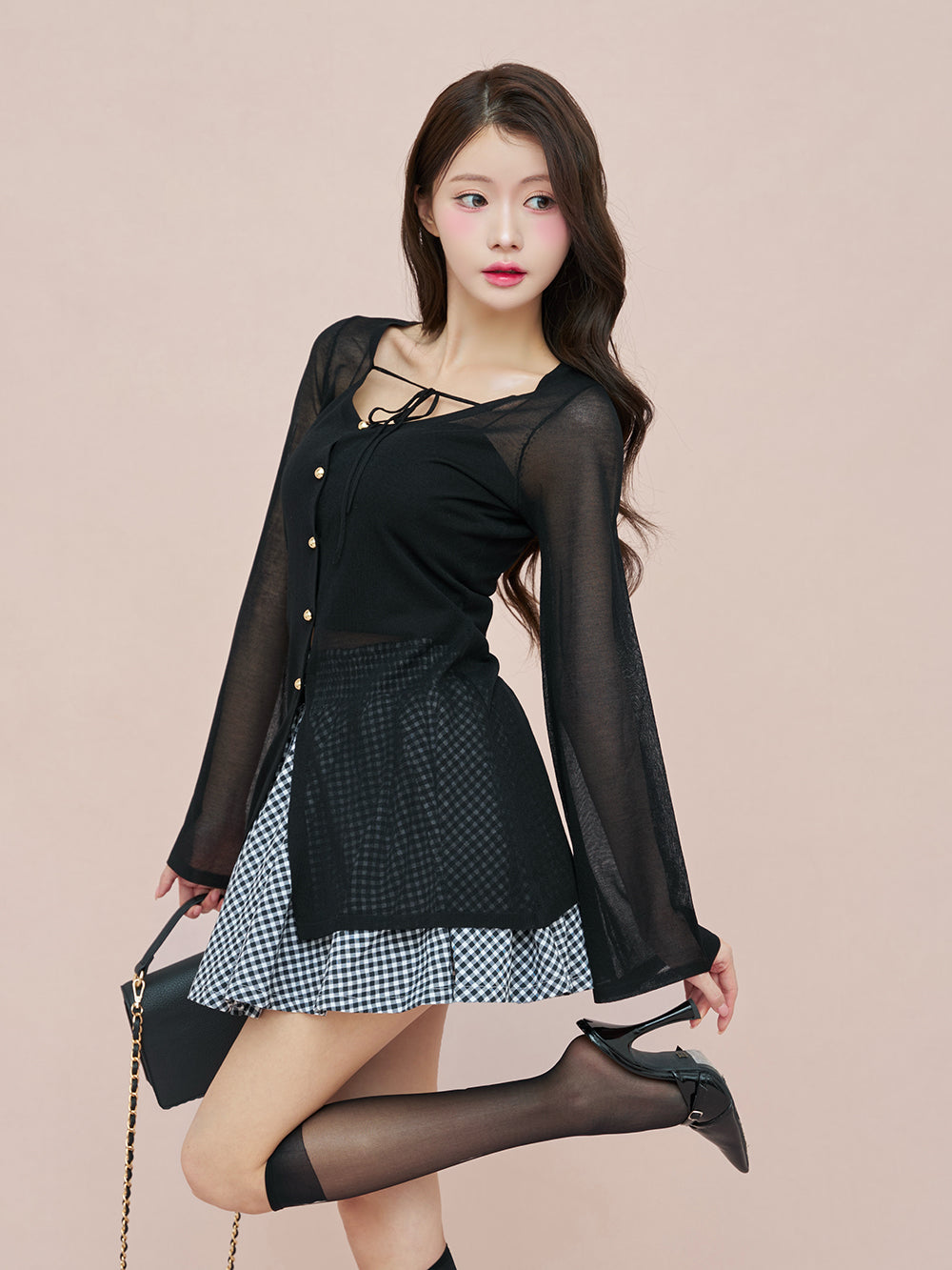 ダーリッチ Darich シアードットカーディガン BLK シアードットカーディガン – Darich