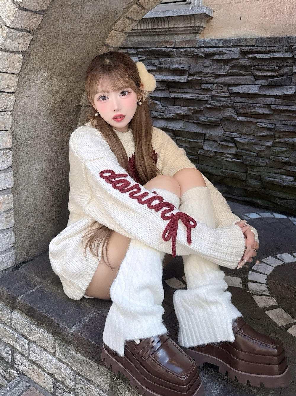 モデル:158cm(着用サイズ:FREE 着用カラー:IVO)