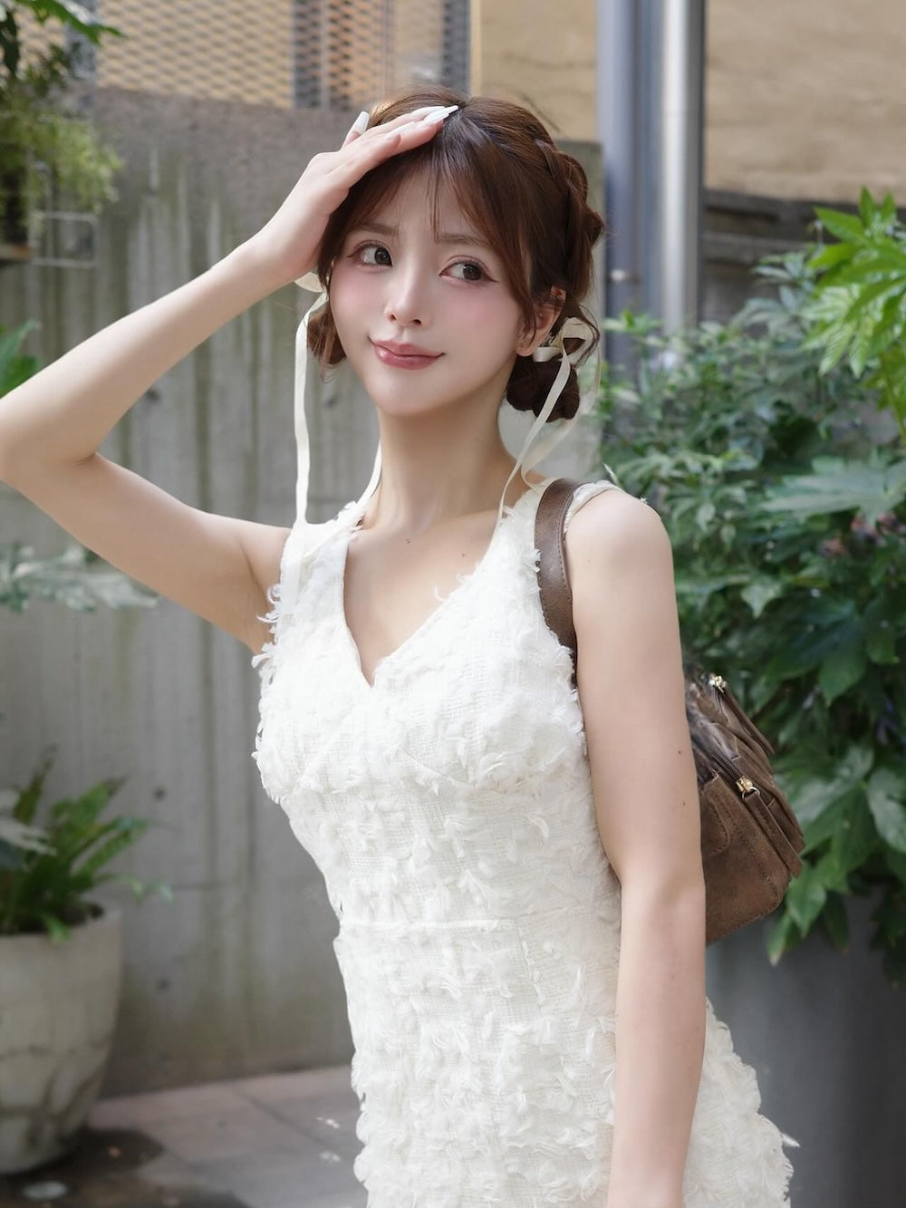 モデル:158cm(着用サイズ:FREE 着用カラー:IVO)