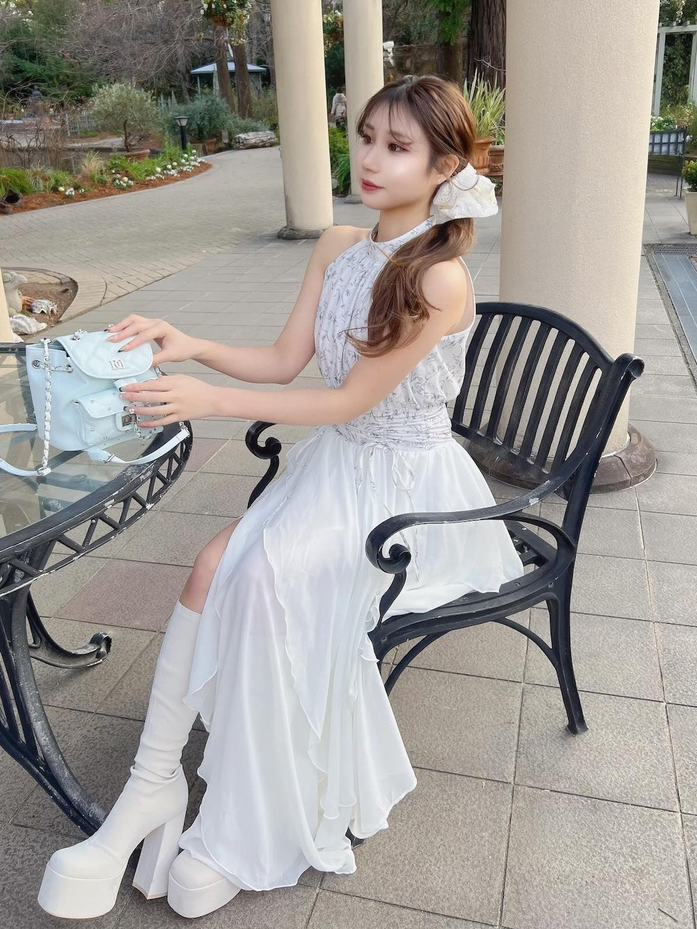 モデル:158cm(着用サイズ:FREE 着用カラー:GRY)