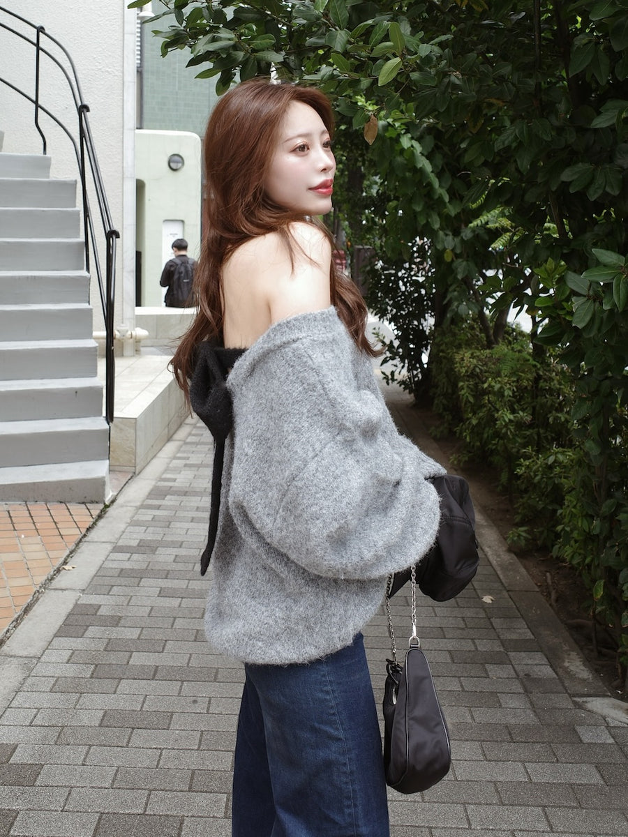 モデル:164cm(着用サイズ:FREE 着用カラー:GRY)