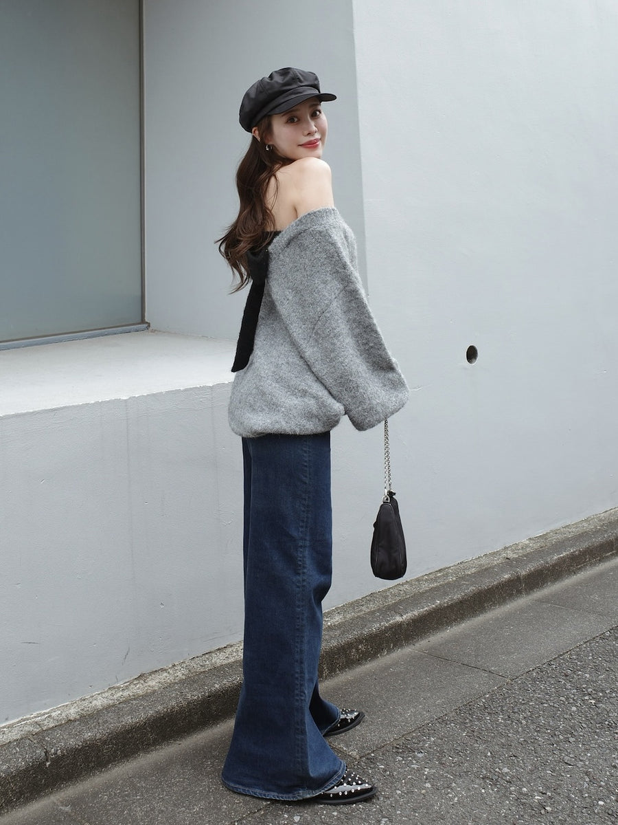 モデル:164cm(着用サイズ:FREE 着用カラー:GRY)