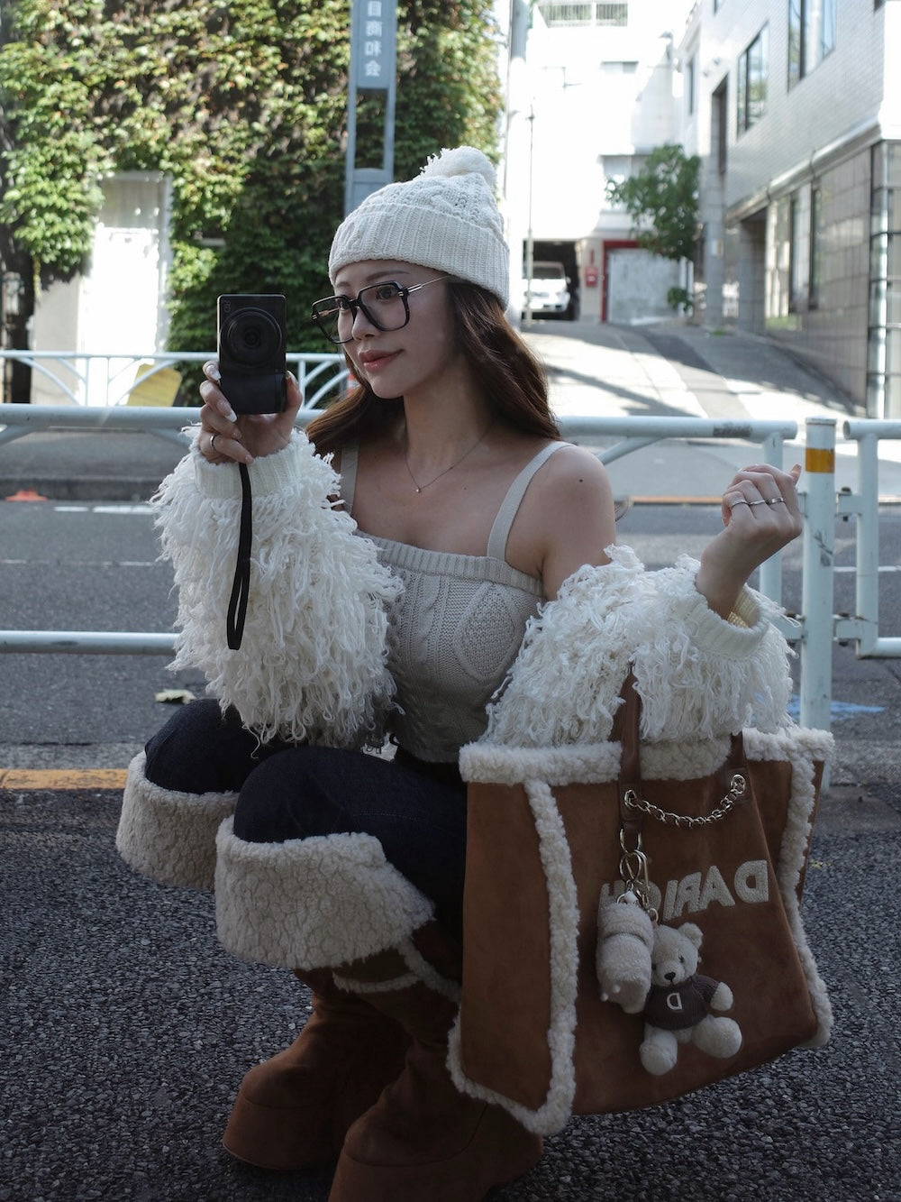 ループニットカーディガン