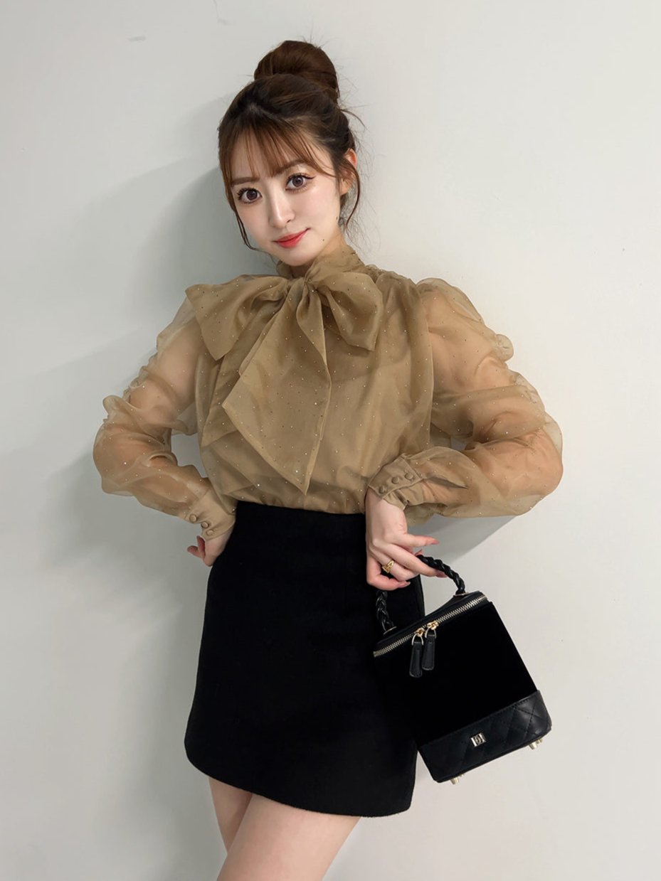モデル:159cm(着用サイズ:FREE 着用カラー:BEG)