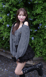 モデル:156cm(着用サイズ:FREE 着用カラー:GRY)