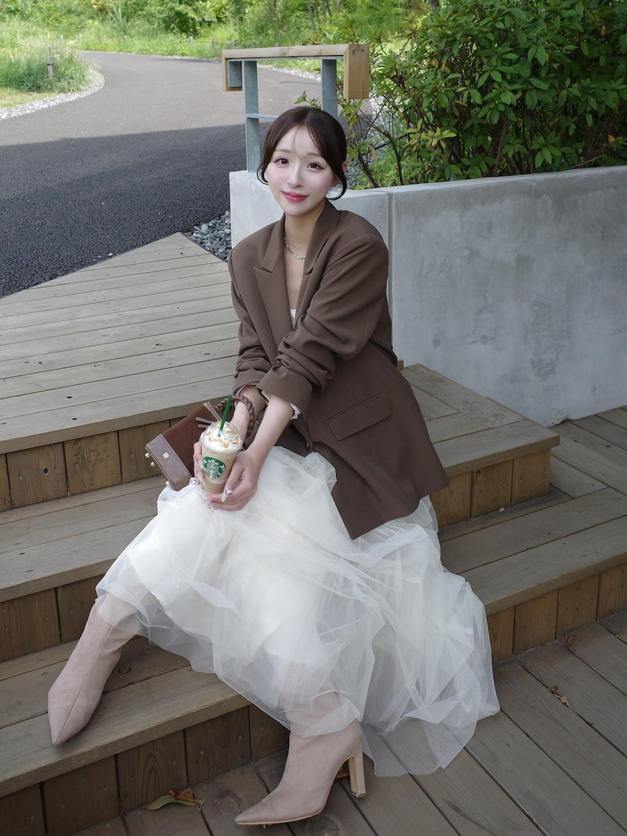 モデル:156cm(着用サイズ:FREE 着用カラー:BRN)
