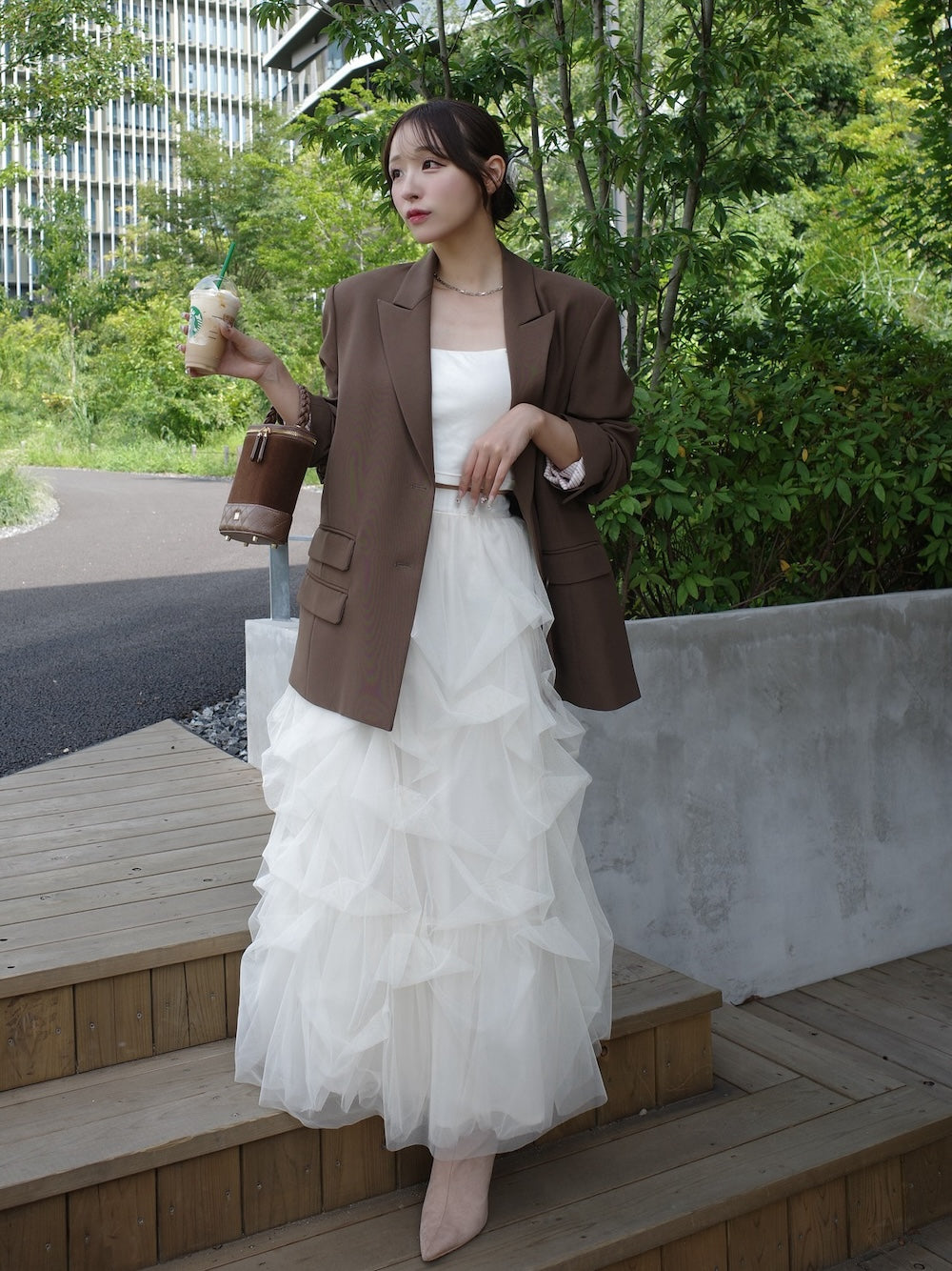 モデル:156cm(着用サイズ:FREE 着用カラー:IVO)