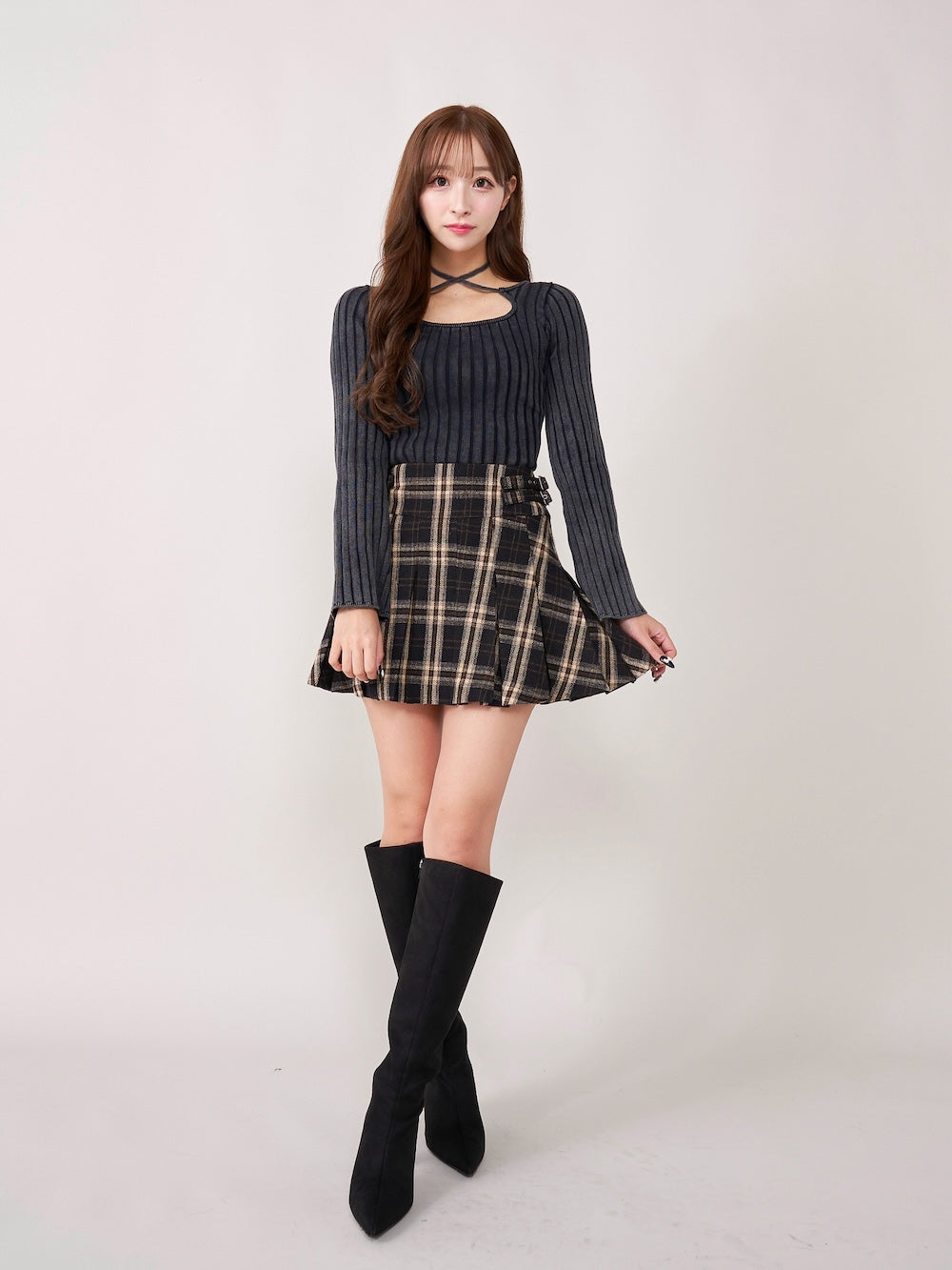 モデル:156cm(着用サイズ:S 着用カラー:BLK)
