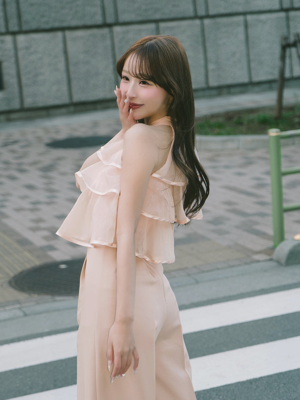 モデル:156cm(着用サイズ:FREE 着用カラー:PNK)