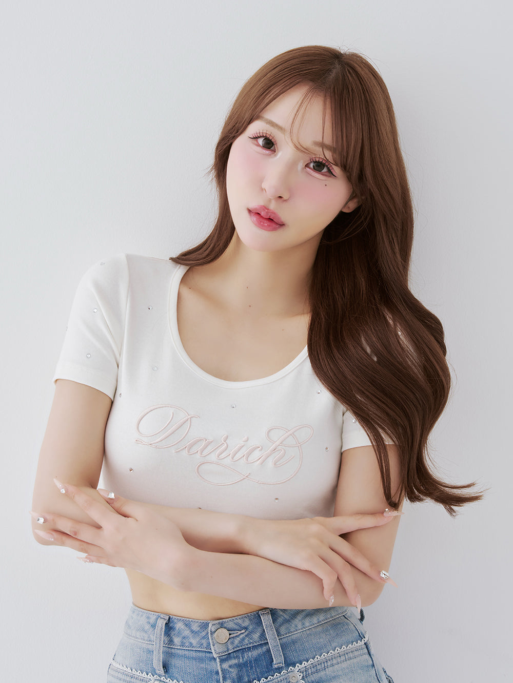 モデル:156cm(着用サイズ:FREE 着用カラー:WHT)