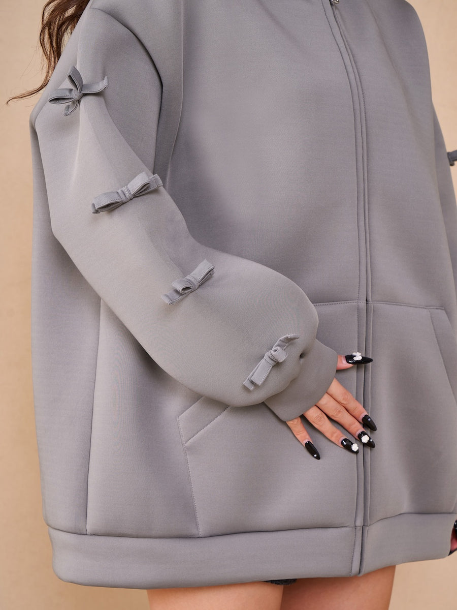 モデル:156cm(着用サイズ:FREE 着用カラー:GRY)