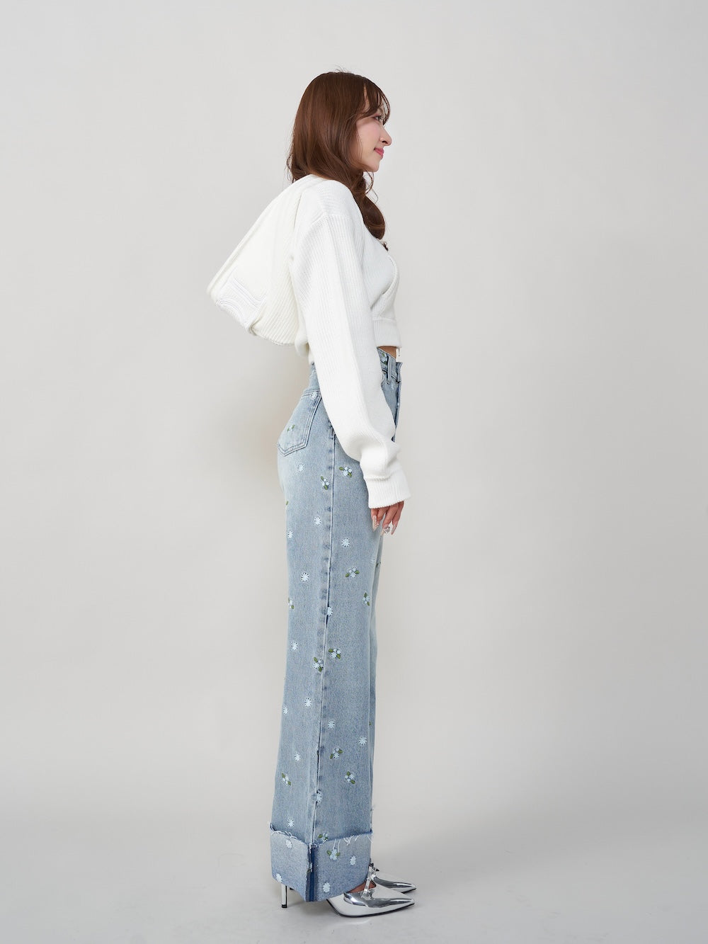 モデル:156cm(着用サイズ:S 着用カラー:I-BLU)