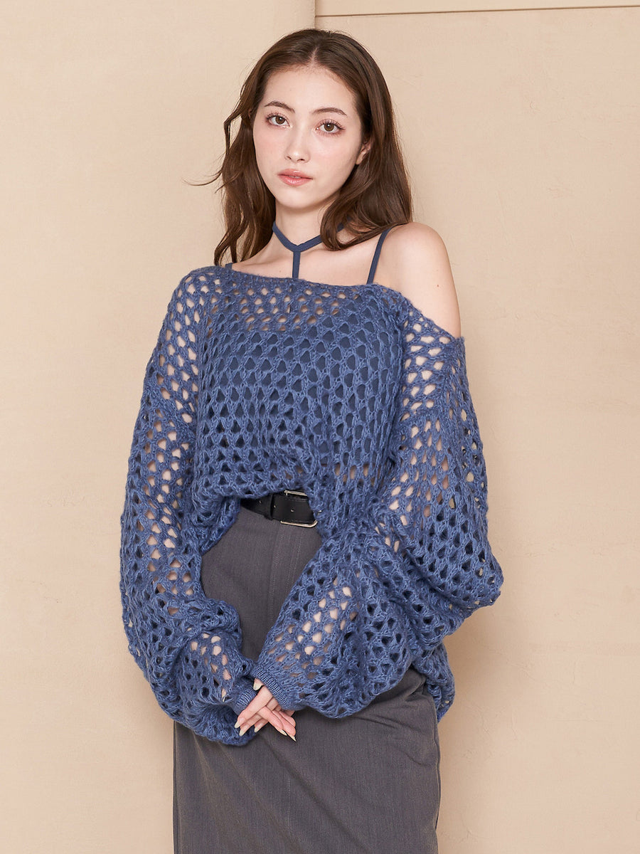 モデル:165cm(着用サイズ:FREE 着用カラー:BLU)