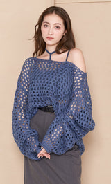 モデル:165cm(着用サイズ:FREE 着用カラー:BLU)
