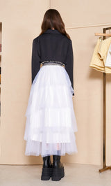 モデル:165cm(着用サイズ:FREE 着用カラー:BLK)